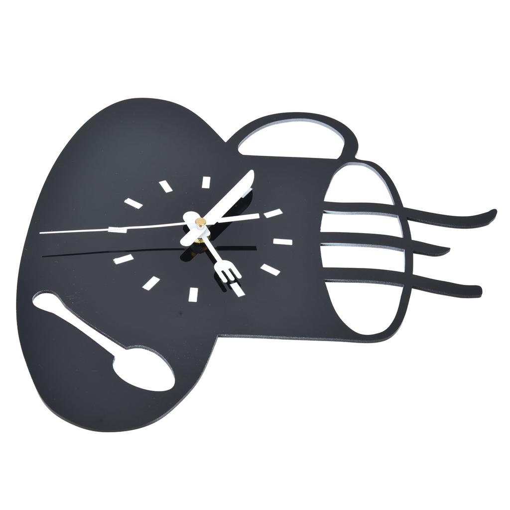 Kitchen Wall Clock 3D Modern Coffee Mug Style Acrylic Silent Movement Frameless Design Silent Wall