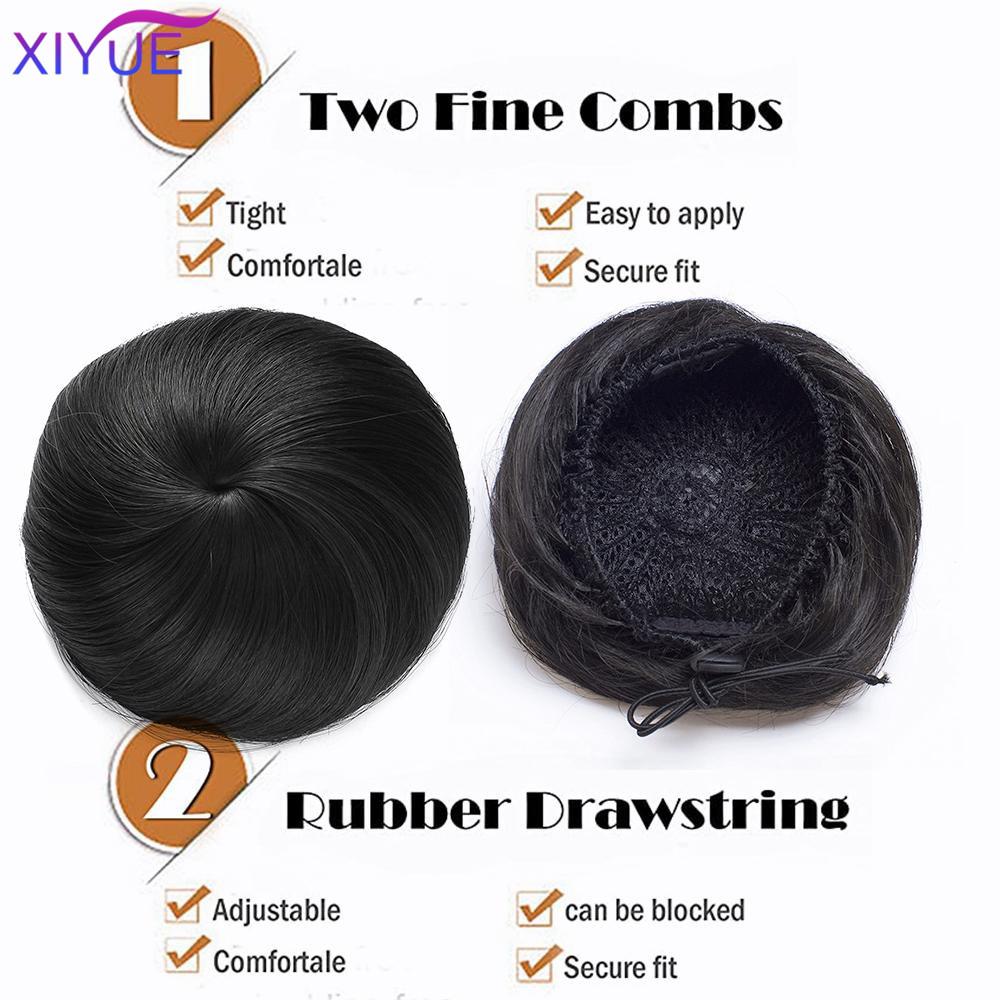 Synthetic Hair Bun Scrunchie Chignon Elastic Band Made Of Hair Clips High Temperture Fiber Hairpiece Ponytail Headwear