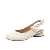 Mode Baotou Sandalen Damen Sommer 2025 Neuer Stil Grober Absatz Mary Jane Kleiner Duftender Wind Runde Spitze Niedriger Absatz Retro Einzelne Schuhe