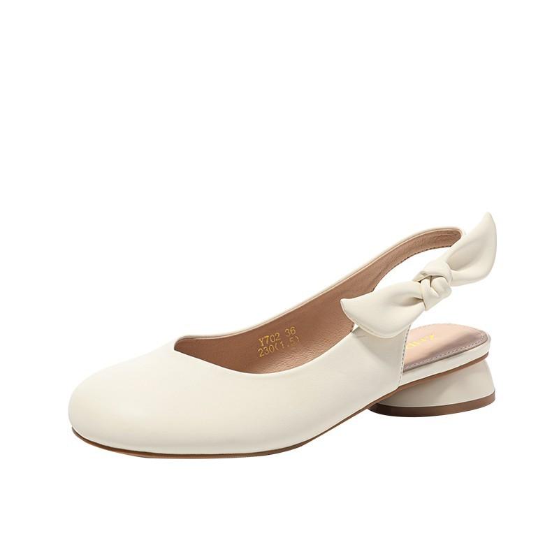 Mode Baotou Sandalen Damen Sommer 2025 Neuer Stil Grober Absatz Mary Jane Kleiner Duftender Wind Runde Spitze Niedriger Absatz Retro Einzelne Schuhe