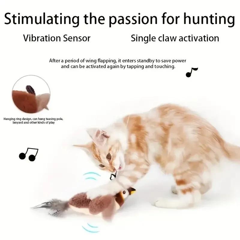 Interactive Chirping Bird Cat Toy, 2025 New Interactive Chirping Bird Cat Toy, Bird Cat Toy For Indoor Adult Bored Cats, Interac