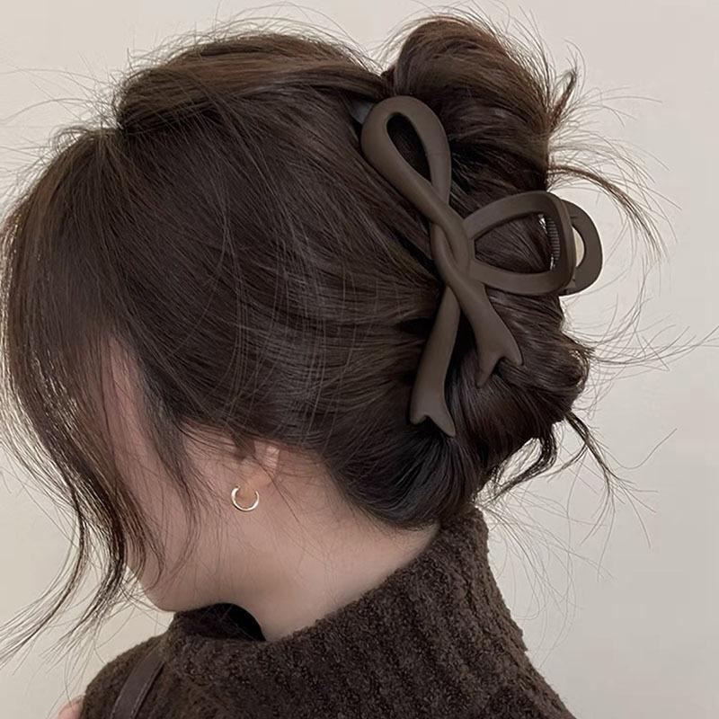 

Новые винтажные заколки для волос кофейного цвета, модные простые геометрические заколки-банты в виде акулы, заколки для волос для женщин, аксессуары для волос, корейские головные уборы бездна