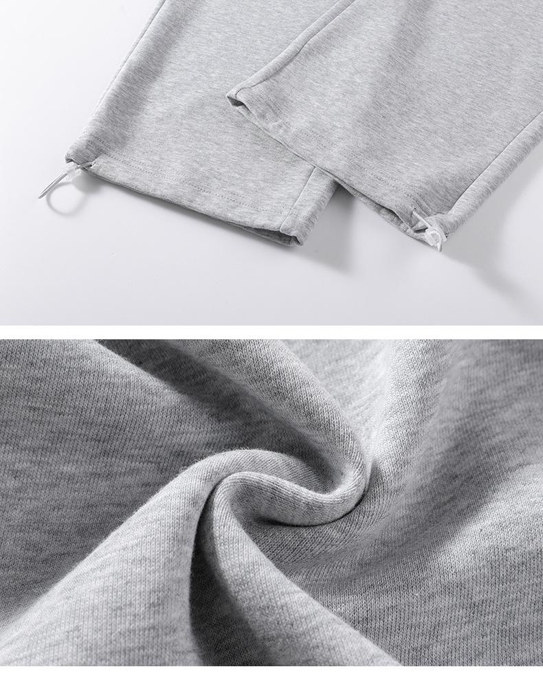 ACU Men's Gray Drawstring Sweatpants: Loose, Straight Leg, Versatile Casual for Spring & Autumn 2025