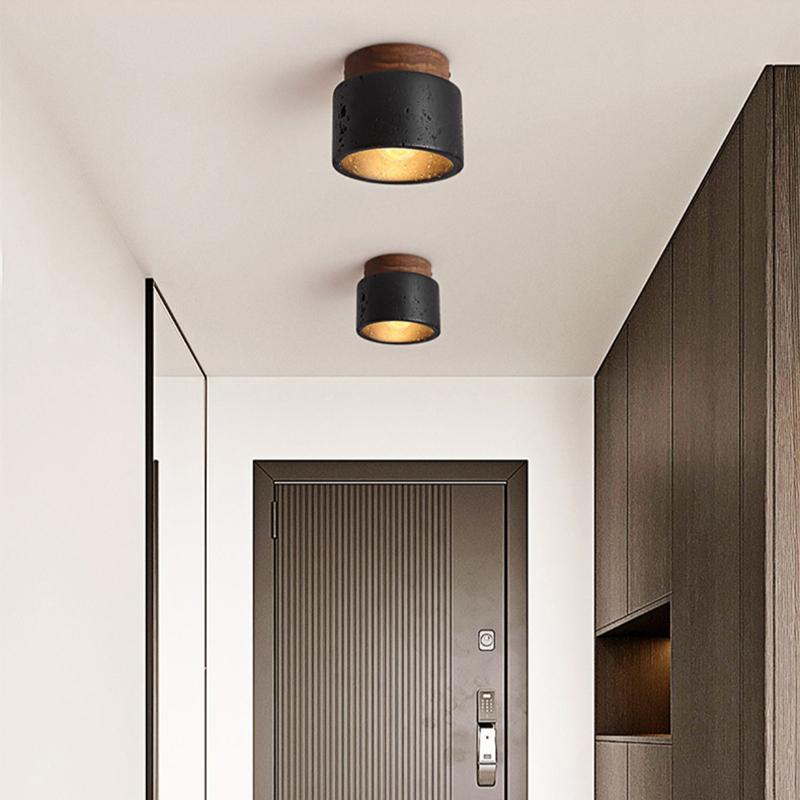 Simple Modern Aisle Ceiling Light Wabi-Sabi Italian Minimalist Black Corridor Into the Household Nordic Balcony Lamps