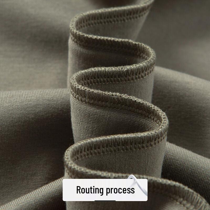 FORTEI Men's Casual Round Neck Sweatshirt with Long-Staple Pique Cotton