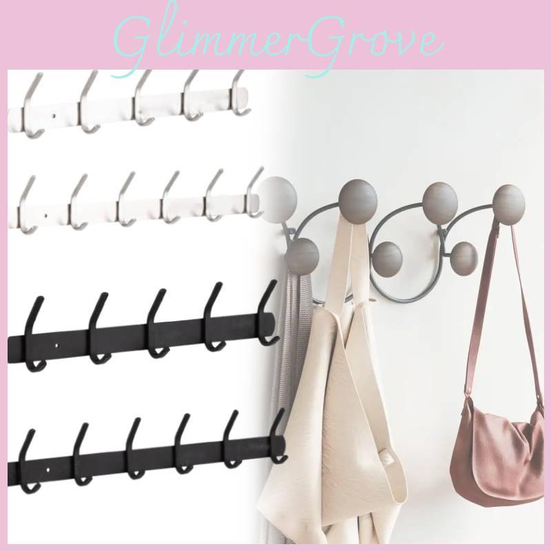 Adhesive Stainless Steel Door Hooks With High Load Capacity For Home Storage And Organization