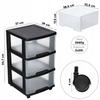 CURVER Regal auf Rädern Schrank 3 Schubladen 20 L