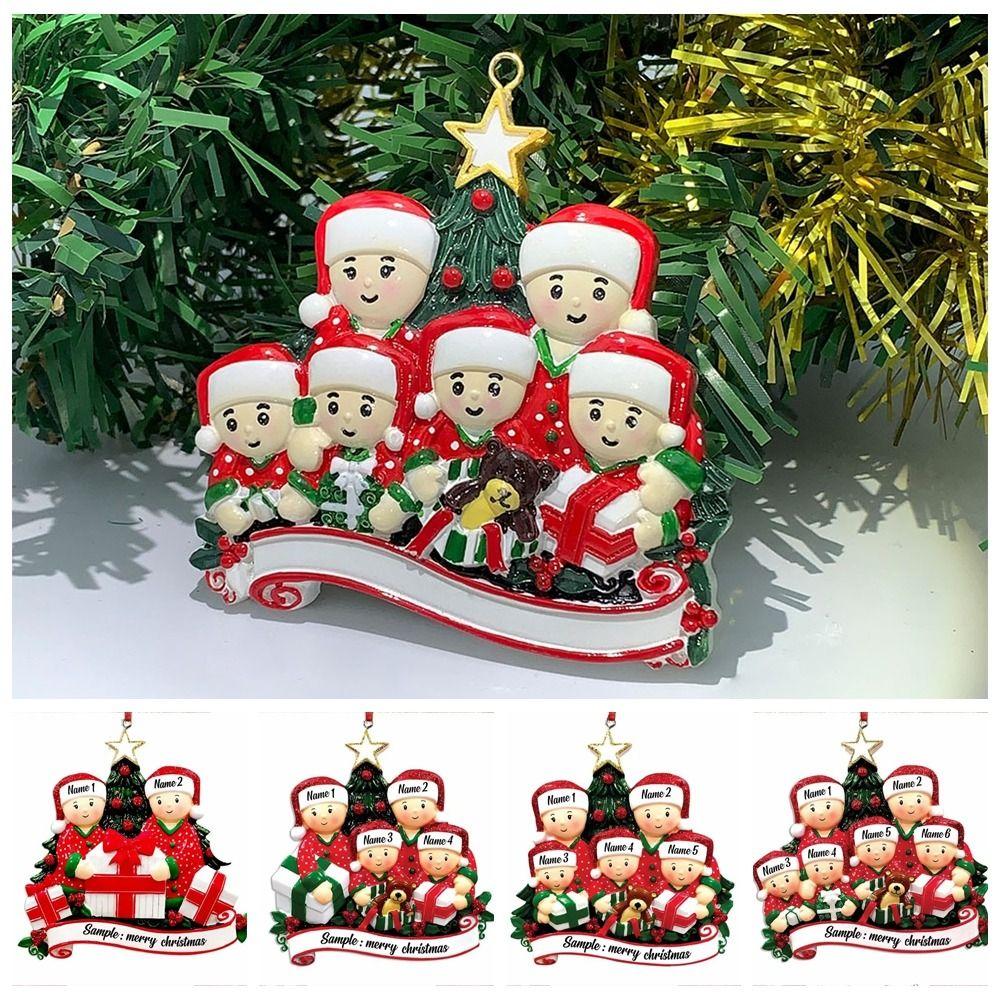Resin Christmas Ornament DIY Xmas Hanging Charm Cute Tree Pendant Christmas Tree