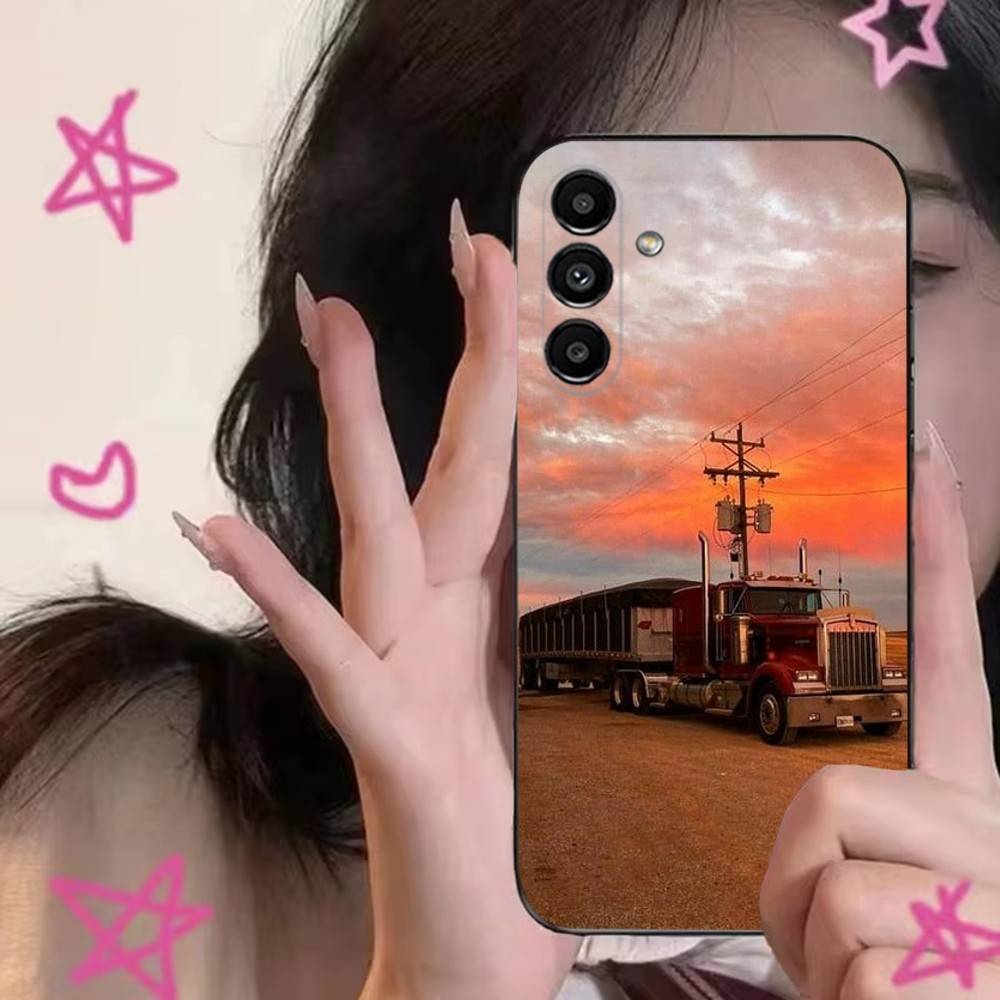 Cool H-Heavy Truck Car Phone Case For Samsung S24,S21,S22,S23,S30,Ultra,S20,Plus,Fe,Lite,Note,10,9,5G Black Soft Cover
