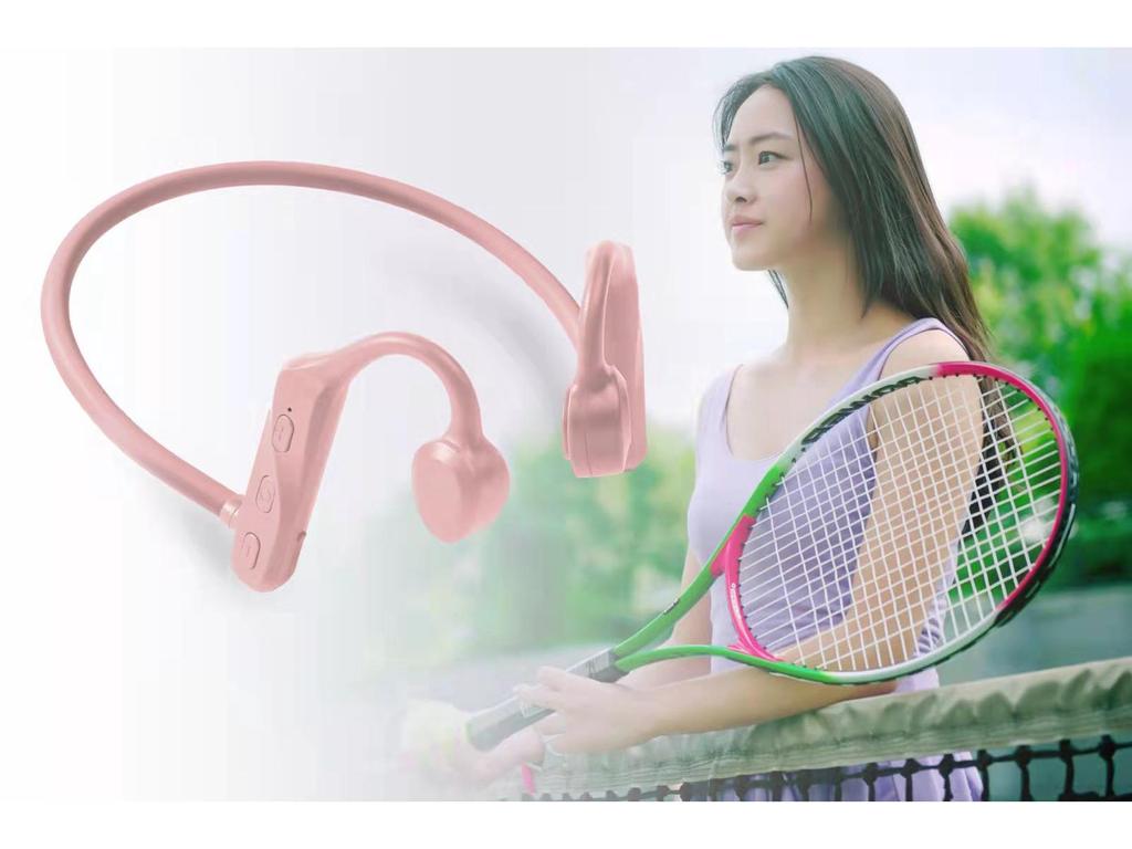 New K69 Sweat-Proof Bone & Sound Conduction Bluetooth 5.0 Back-Hook Wireless Sports Headset