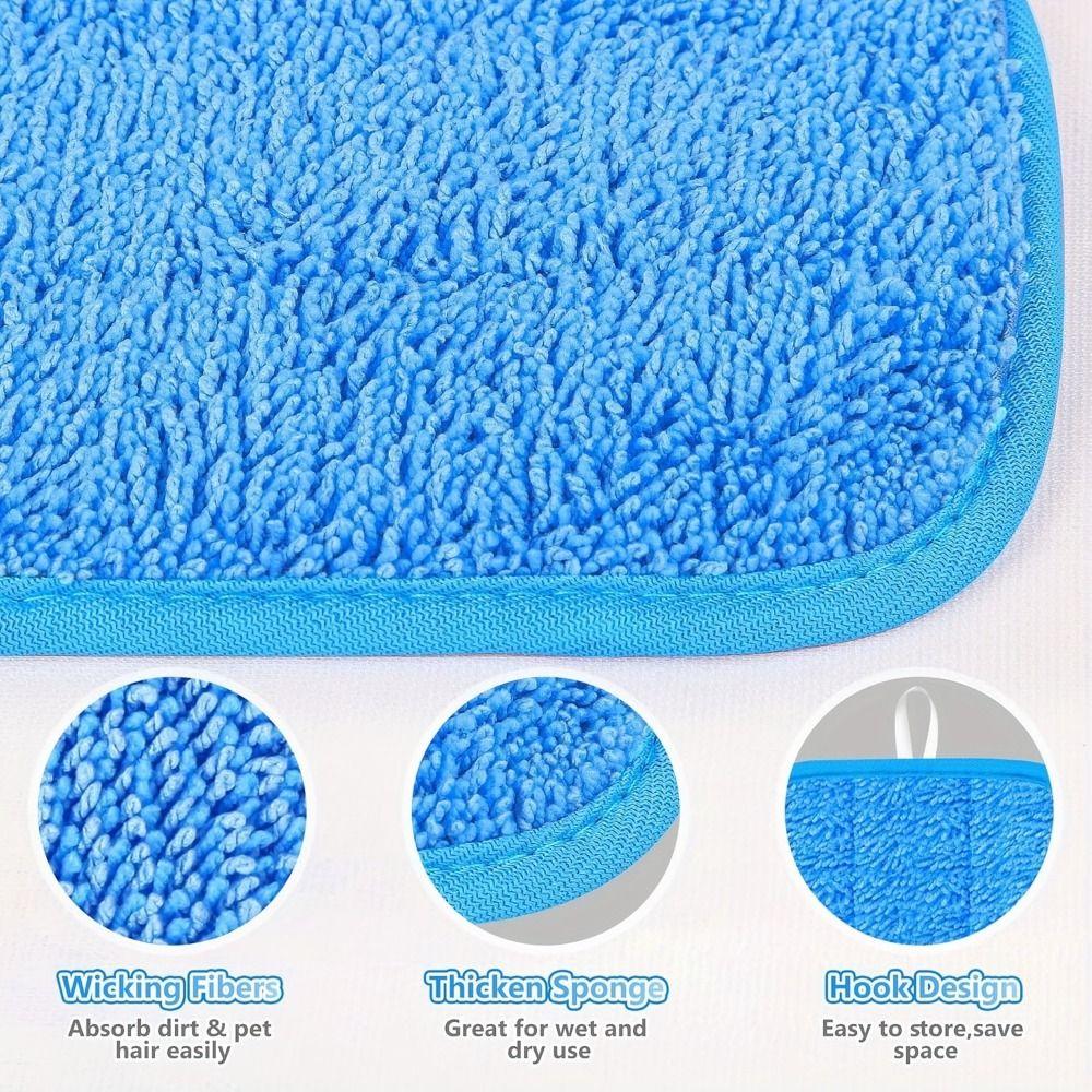 4 Stuks Herbruikbare Dweilvervangingspads Wasbare Platte Dweilpads Microvezel Dweilpads Huishoudelijke Reiniging