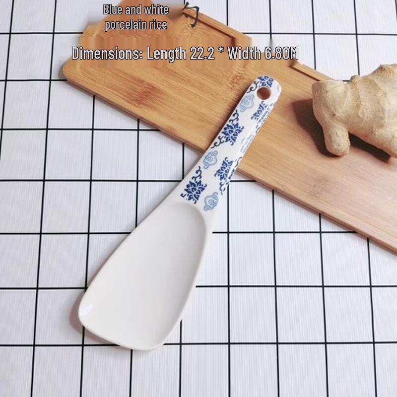 Китайский стильWUHE Циановые меламиновые ложки для риса, Упаковка 10 шт.