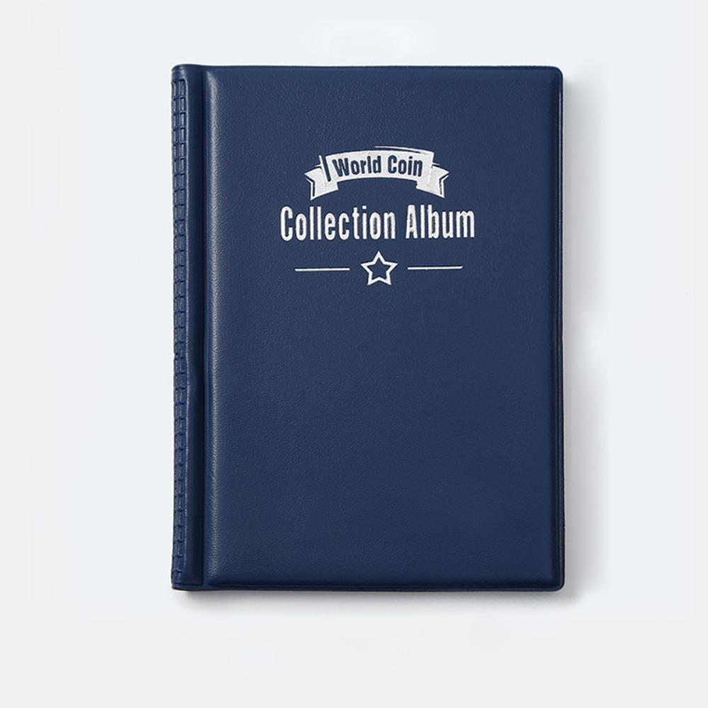 Artificial PU Leather Coin Collection Holder 120 Pockets Penny Album Gifts Coin Collection Album 10 Pages