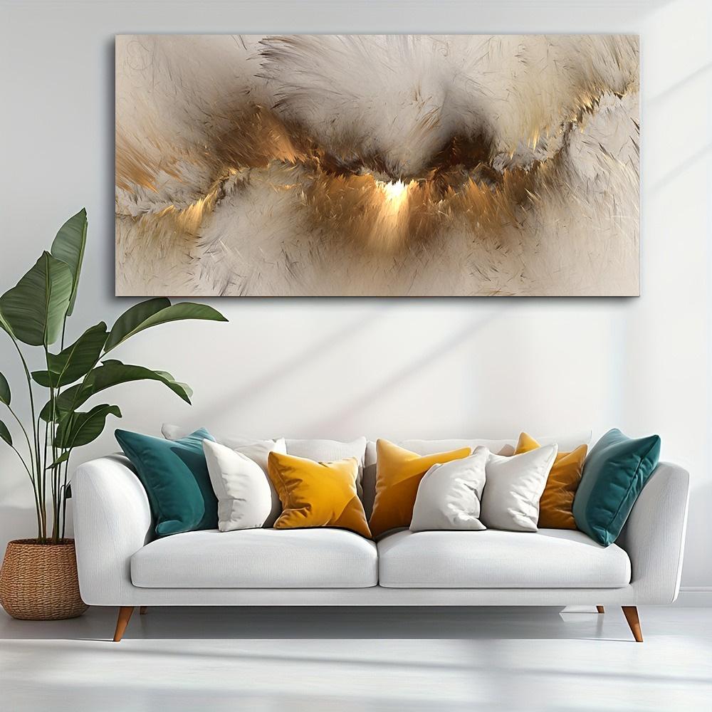 Grey Yellow Cloud Abstract Art Oil Painting Posters And Prints On Canvas Modern Art Independe Wall Picture For Living Room Decor