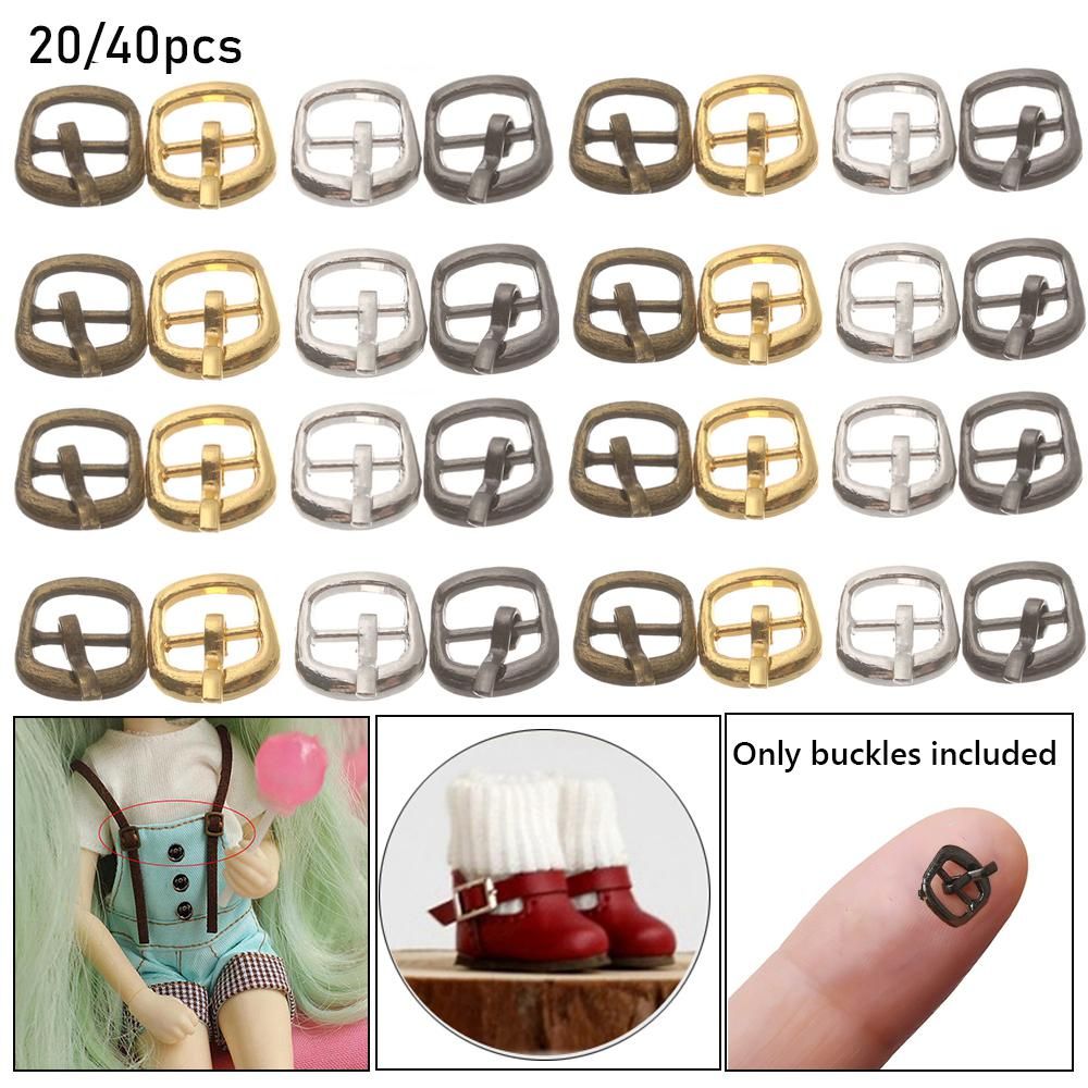 7mm 4 Colors Mini Ultra-small Diy Dolls Buckles Doll Bags Accessories Belt Buttons Tri-glide Buckle