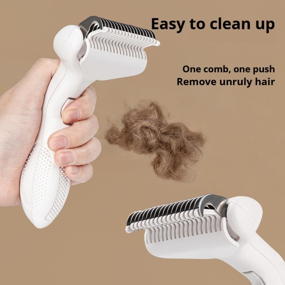 Self Cleaning Pet Comb One Push Remove Floating Hair Dematting Brush for Cats Dogs Grooming Care Supplies