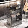 Acrylic Luxury Cosmetics Storage Box Organizer Table Transparent Dust-proof Makeup Lipstick Drawer Tall Cosmetics Organizer Case