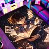 Detective Conan Print Rug, Washable Floor Carpet, For Entryway Dorm Laundry Room Office Study, Home Decor Birthday Christmas Gift