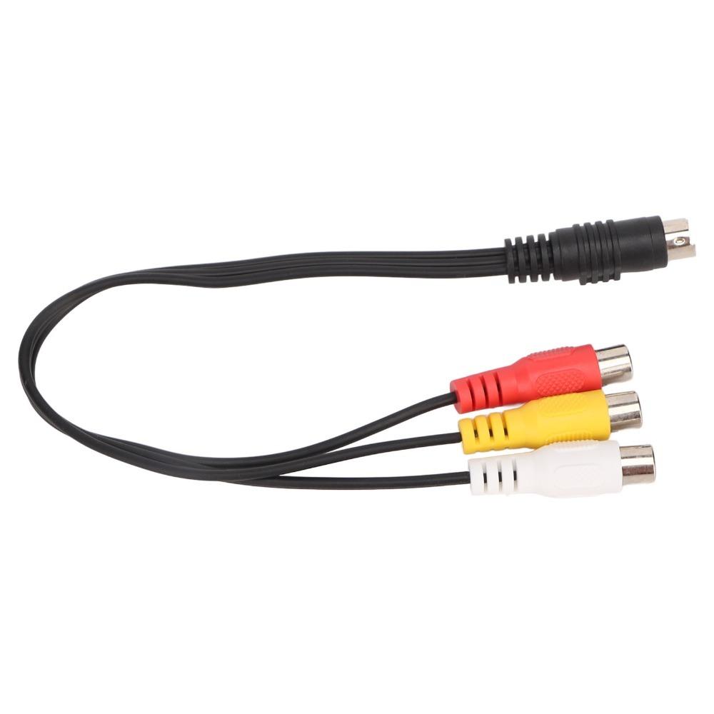 Double Shielding S Video Flexible Red Yellow White 4 Pin Male to 3RCA Female Cable Plug and Play 1.0ft Extension Cord DVD Player