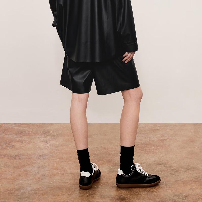 LESS 2024 Fall Retro Straight Mid-Length Pants