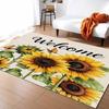 Sunflower Them Pattern Carpet for Living Room Bedroom Decor Home Sofa Coffee Table Area Rug Non Slip Hallway Washable Floor Mat