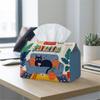 2D Flat, 1 Minimalist Modern Tissue Box | Durable Black Cat On Sofa Illustration, Suitable for Living Room Decor, Bedroom Decor, Inspirational Gift, W