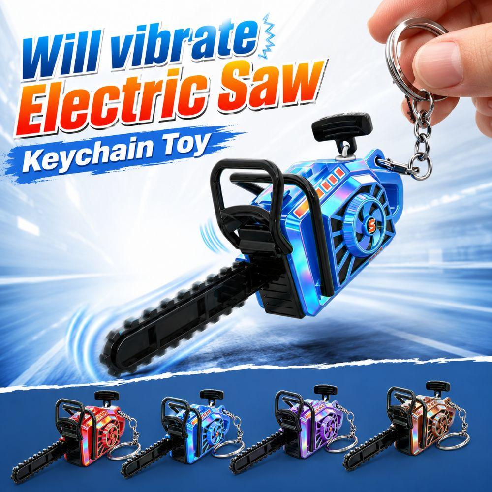 Pull Rope Power Saw Bag Pendant Plastic Logging Saw Toy Gift Toy Key Decor