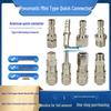 Nickel-Plated Type A Mini Pneumatic Quick-Connect Air Hose Lock Fitting