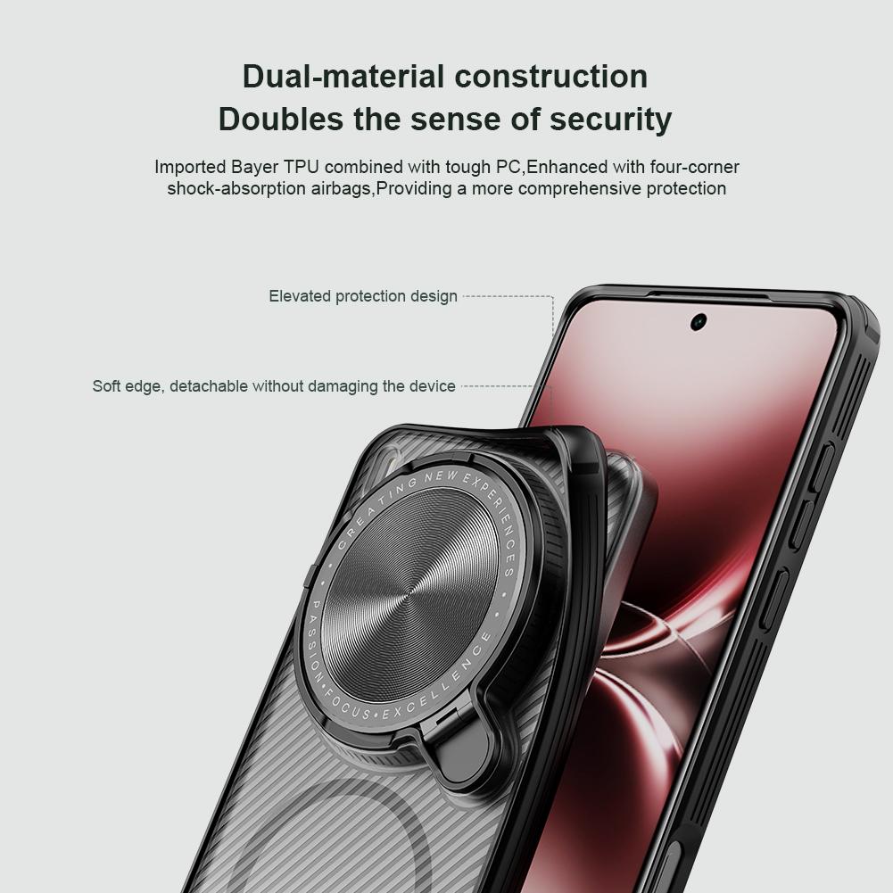 Pro Vivo X200 Ultra Pouzdro na telefon Nillkin CamShield Prop Magnetická Průhledná Verze Tvrdý PC+TPU Skořepina Nárazuvzdorný Zadní Kryt