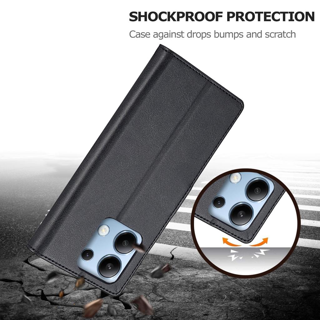 LC.IMEEKE For Xiaomi Redmi Note 13 Pro 4G/Poco M6 Pro 4G Leather Case Folio Stand View Phone Cover