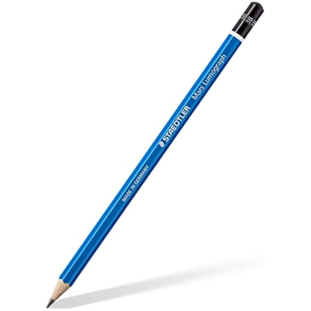 Staedtler Pencils for Lumograph Drafting, 3B, 12 Pcs, 100-3B