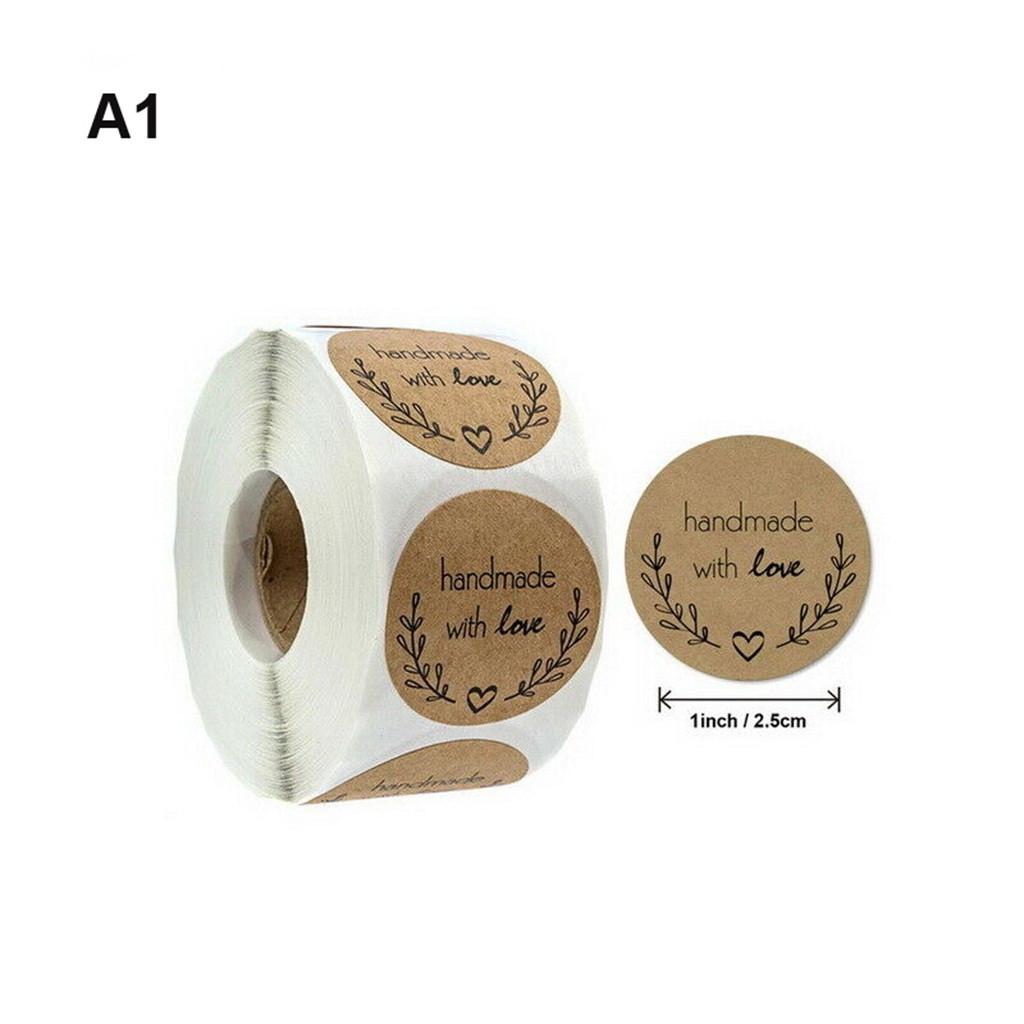 Ręcznie robione dziękuję Naklejki Ślubne pieczenie kwiatów Ręcznie robione etykiety samoprzylepne