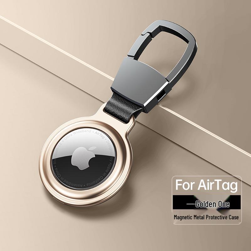Magnetic Aluminum Alloy AirTag Protective Keychain Case