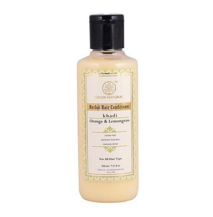 Natural Hair Conditioner with Orange and Lemongrass (210 Ml), Orange & Lemongrass Herbal Hair Conditioner Khadi Natural