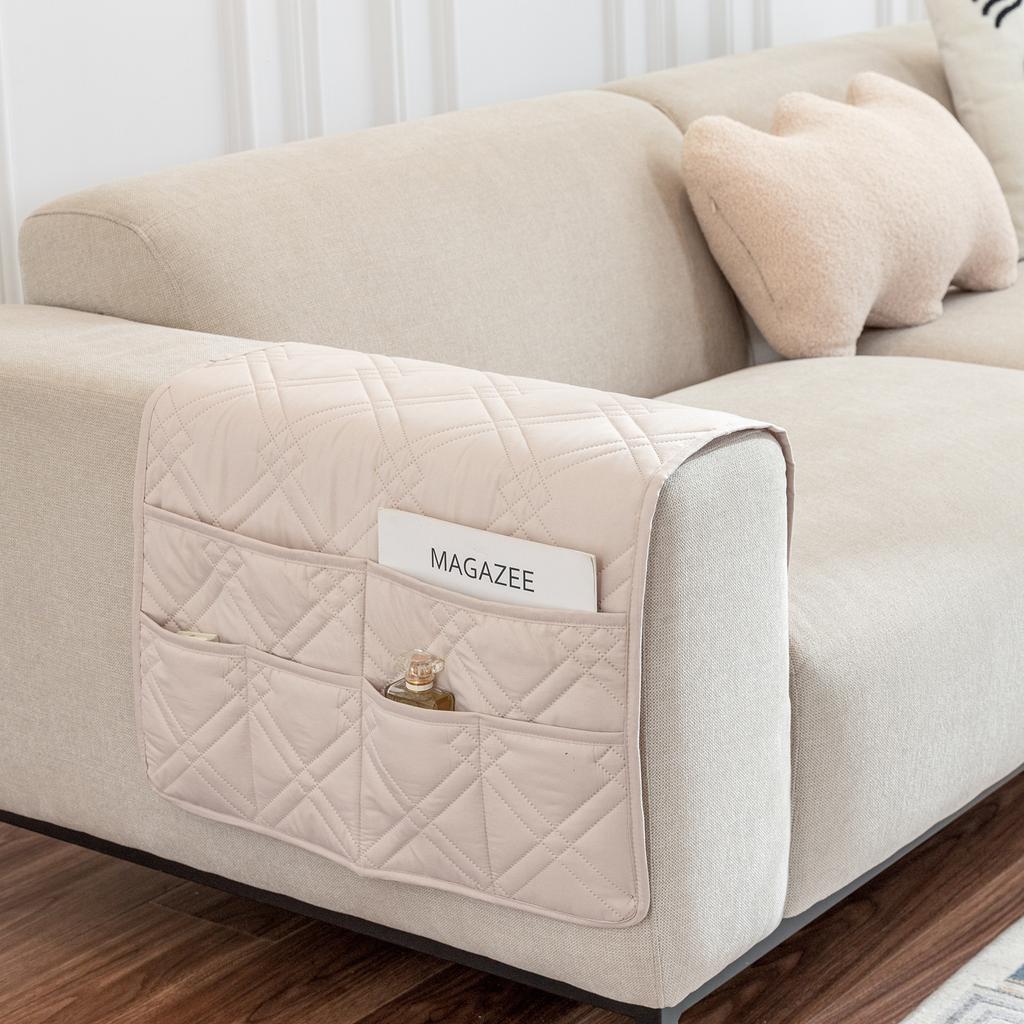 Sofa mit Aufbewahrungstasche, Armlehne, Handtuch, Zeitschriften, Fernbedienung, Sofa, Liege, Armlehne, Kleinigkeiten, Verwaltungstasche