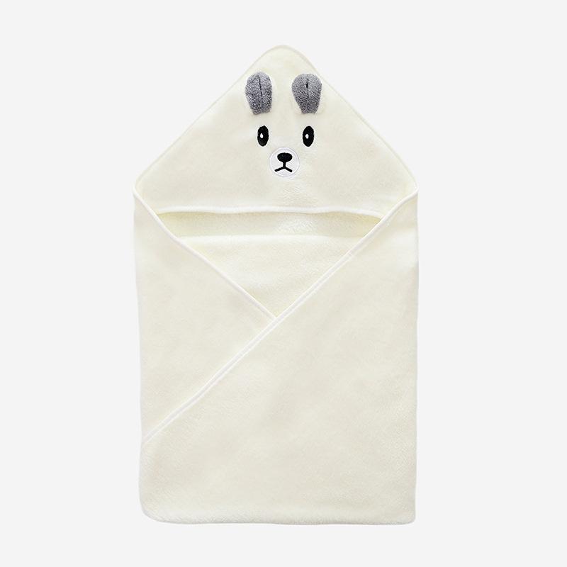 Cartoon Children's Cape Bath Towel Embroidered Coral Fleece Large Mother and Baby Bag Quilt Soft Absorbent Hooded Bathrobe Full Body