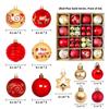 Xmas Tree Ornaments 42/44 Pcs Holiday Decor PVC Glossy Ball Set Christmas Decorations