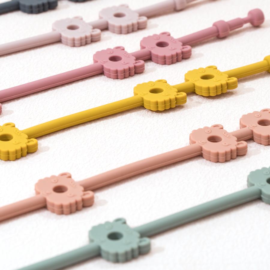 Color Kids Baby Pacifier Chain Cartoon Shape Stroller & Highchair Accessory Nipple Pacifier Holder Teether Toy Baby Products