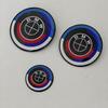 MLKQ6 Carbon Fiber Black Logo Front Hood Emblem 82mm+Rear Badge 74mm+Wheel Hub Cap 68mm/56mm+steering Wheel Sticker 45mm for All BMW