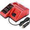 M12 & M18 Multi Voltage Car Charger for Milwaukee 12V-18V Lithium Ion Battery 48-59-1812 48-11-2420 48-11-1815 48-11-1840 48-11-1841 48-11-1850