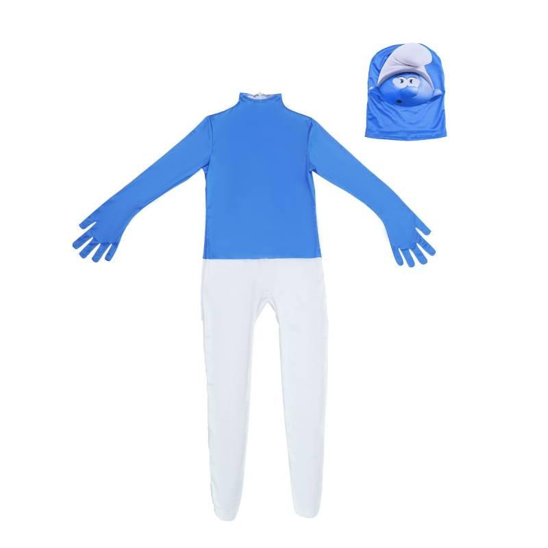 

Костюм Смурфиков для косплея, сезонный, комбинезон, персонажи анимации, вечеринка на Хэллоуин 180cm