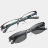New Half Frame Men'S Business Photochromic Myopia Glasses Ultra Light Optical Sunglasses Color Changing Near Sight Eyeglasses