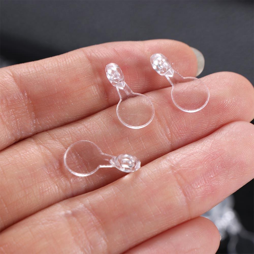 200pcs Transparent Flat Pad Pendants Oval Acrylic Transparent Cabochon Pendants  Home