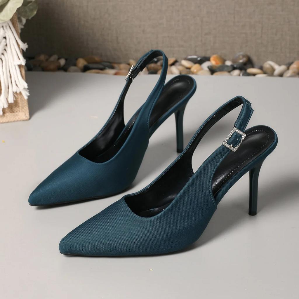 Fashion Fashion Women's Leopard Print Shoes Designer Simple Non-Slip Pointed Toe Ladies Thin Heels Sandals  Comfortable Woman Slippers