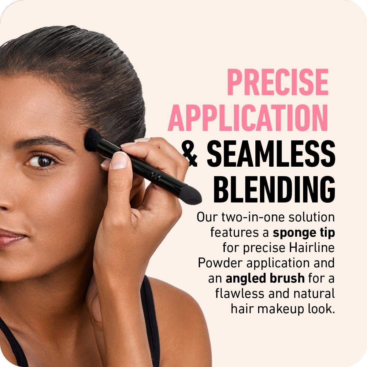

Double-bristled powder brush - precision brush with a sponge tip for seamless blending United States