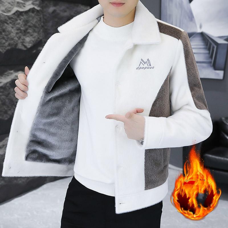 Men's Winter Jacket Casual Jacket Winter Short Jacket Warm Thickened Hooded Top