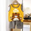 Children's Cotton Pullover Sets - Summer Boys' And Girls' Sleeveless T-shirts And Shorts Sets