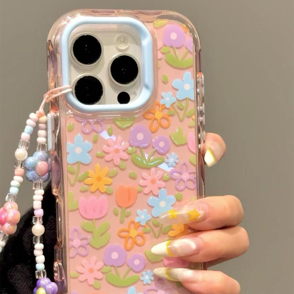 Jelly Two-in-one Small Floral for Apple 17 Promax Mobile Phone Case for IPhone 15 All-inclusive 14/13 Love