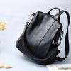 Streetwear Women's Bags, Leather Goods, Solid-color Backpacks, Leather Sewn Ladies' Backpacks