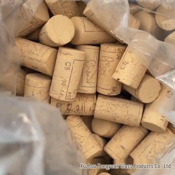 Red Wine Granulated Cork Bottle Stopper | Natural 1+1 Cork